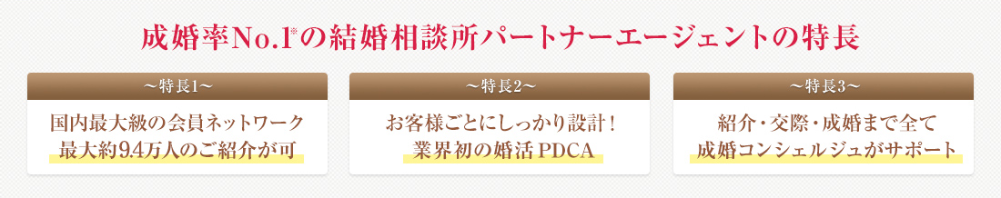 パートナーエージェントの特徴