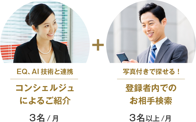 コンシェルジュによるご紹介　登録者内でのお相手検索