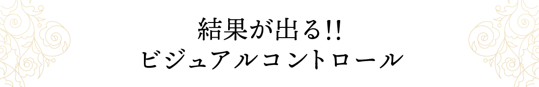 結果が出る！！ビジュアルコントロール