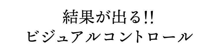 結果が出る！！ビジュアルコントロール