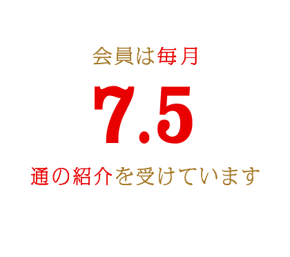 会員は毎月7.5通の紹介を受けています