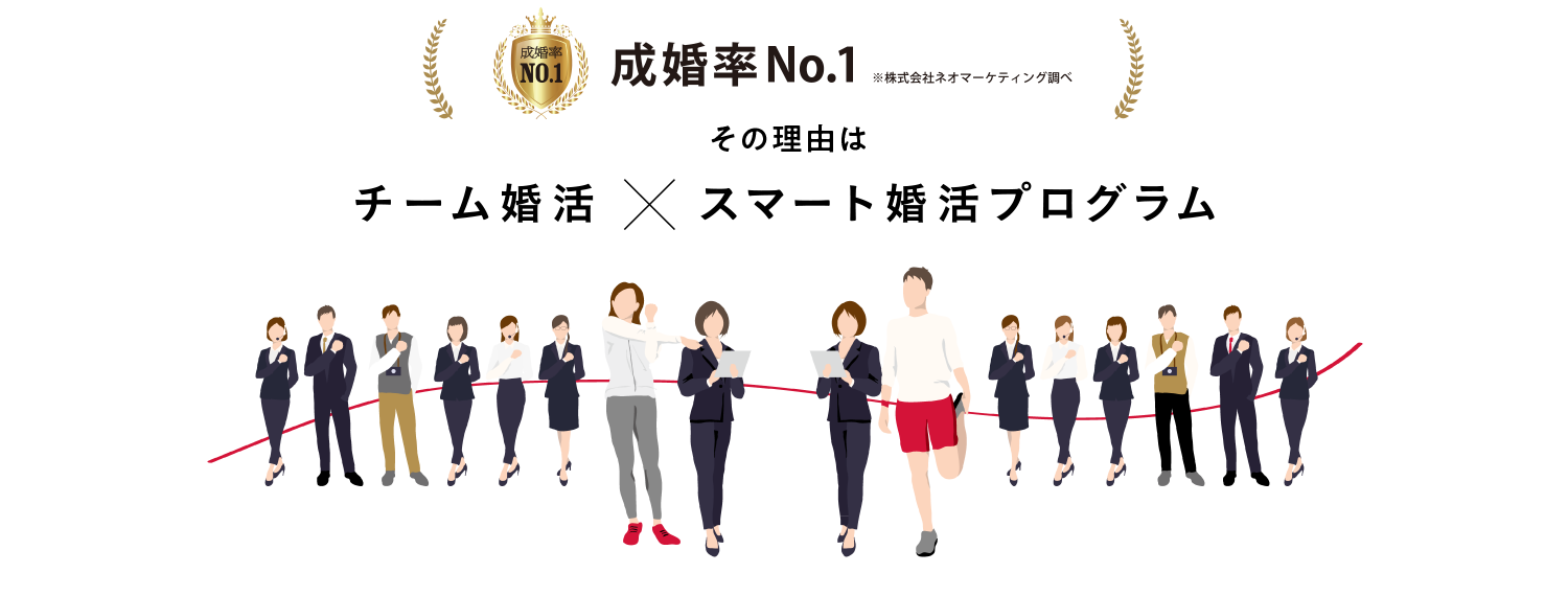 成婚率No1　その理由はチーム婚活×スマート婚活プログラム