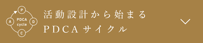 活動設計から始まるPDCAサイクル